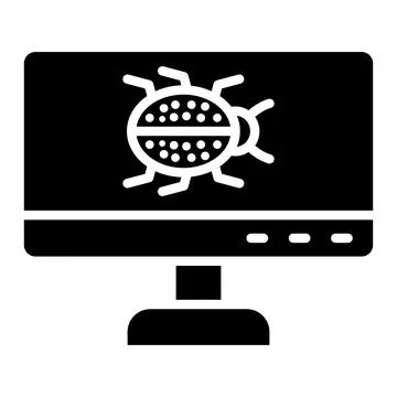 Cyber Attack Vector Icon Design Illustration Illustrazione stock