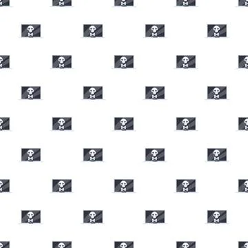 Cyber attack virus warning on laptop screen pattern Stock Illustration