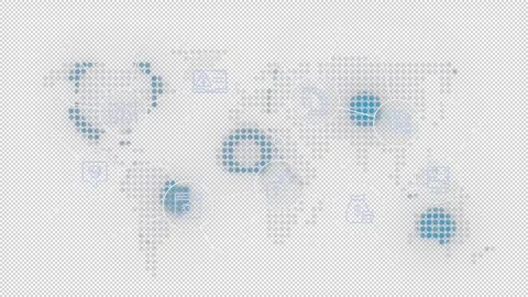Cyber attacks animated banner with line icons Stock Footage 333757652