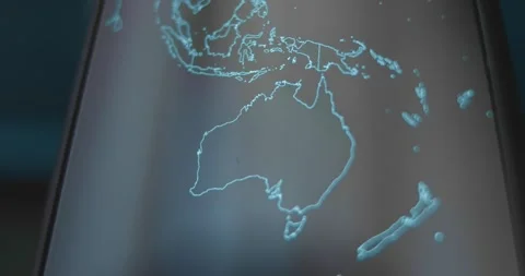 Cyber attacks directed against Australia, live map Stock Footage 321753989