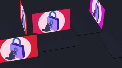 Cyber attacks opening computer Stock Footage 166442141