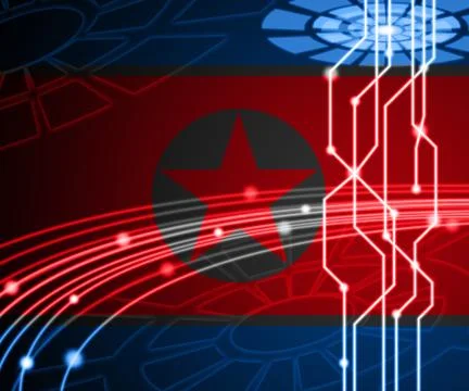 Cyber Attacks Risk By North Koreans 3d Illustration Stock-Illustration