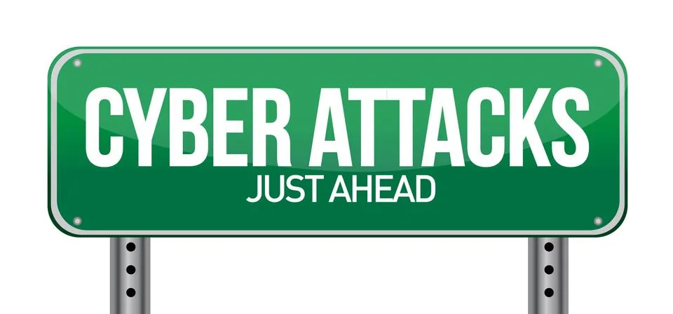 Cyber attacks as a technology concept Stock Illustration