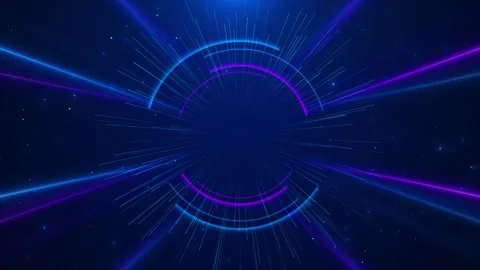 Cyber Big Data Flow Particles Bokeh. Digital Neural Network. AI Artificial Stock Footage 312026158