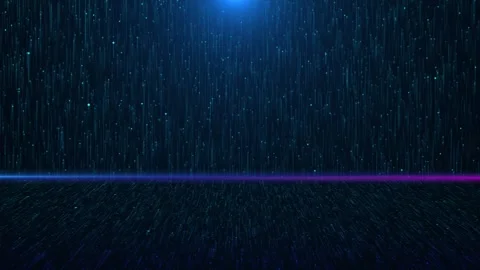 Cyber Big Data Flow Particles Abstract digital technology background. Abstract Stock Footage 333785579