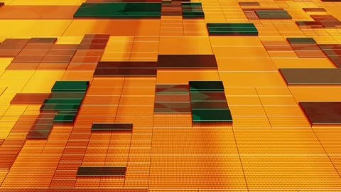 Cyber Blocks Circuit Grid City Loop Animation Stock Footage 313997819