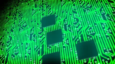 Cyber Board or Circuit Board or Computer Mother Board Transition HD Stock Footage 10870446