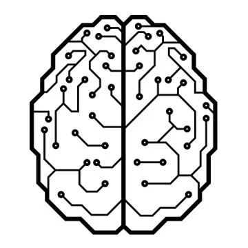 Cyber brain Stock Illustration