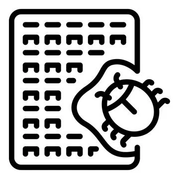 Cyber bug icon outline vector. Hacker crime Stock Illustration