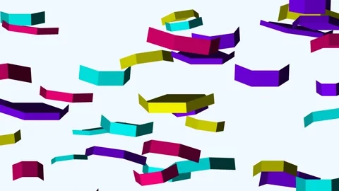 Cyber Candy Multi-Colored Hexagon Particles Motion Loop Vídeo Stock 341608929