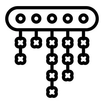 Cyber cipher icon, outline style Stock-Illustration