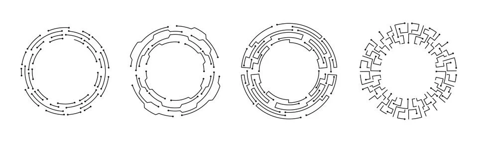 Cyber circle Stock Illustration