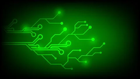 Cyber circuit future green technology concept background イラスト素材
