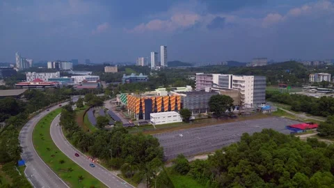 Cyber city Data Center IT hub campus solar panels Best aerial view drone Stock Footage 344602342