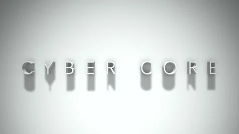 Cyber core 3D title animation with shadows on a white background 動画素材 297517796