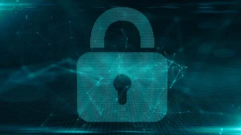 Cyber crime and internet security from hacking attack or malware and viruses Illustrazione stock