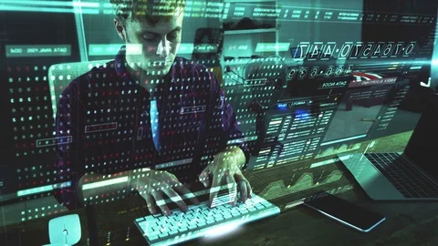 Cyber Crime Computer Hacker Stock Footage 99668206