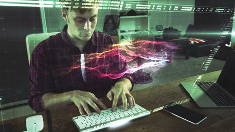 Cyber Crime Computer Hacker Stock Footage 100615342
