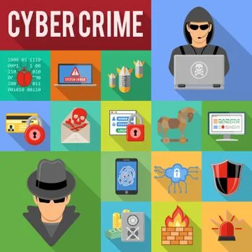 Cyber crime concept Illustrazione stock