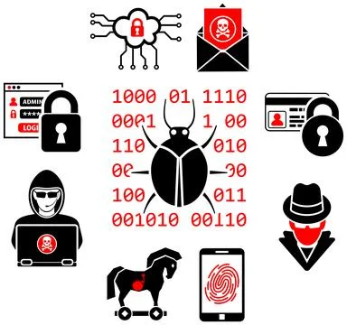 Cyber Crime Concept Illustrazione stock