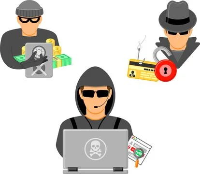 Cyber Crime Concept Stock Illustration