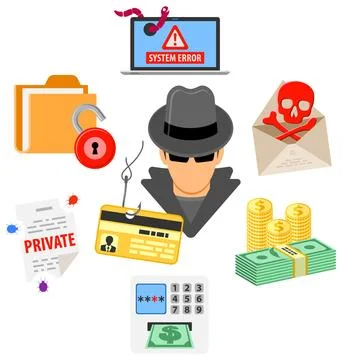 Cyber Crime Concept Stock Illustration