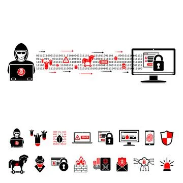 Cyber Crime Concept Stock Illustration