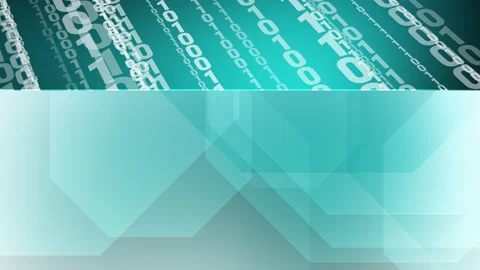 Cyber crime prevention flowing binary pattern motion layout for internet Stock Footage 254230319