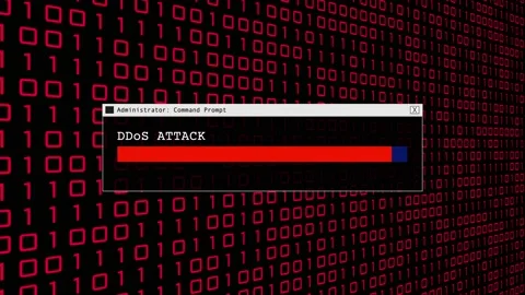 Cyber Crime Red Binary Code Hacker Computer Abstract Background Concept Video stock 231332616