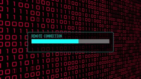 Cyber Crime Red Binary Code Hacker Computer Abstract Background Concept Video stock 231332668