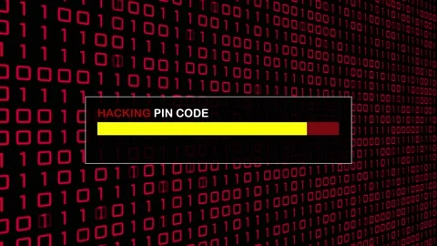 Cyber Crime Red Binary Code Hacker Computer Abstract Background Concept Video stock 231332670