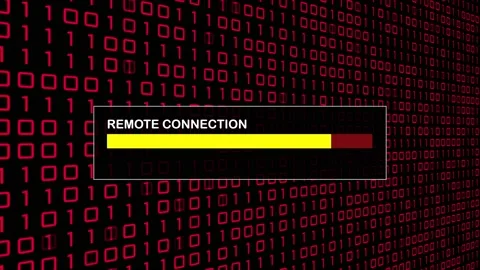 Cyber Crime Red Binary Code Hacker Computer Abstract Background Concept Video stock 231332688