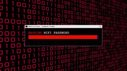 Cyber Crime Red Binary Code Hacker Computer Abstract Background Concept Video stock 231332693