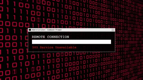 Cyber Crime Red Binary Code Hacker Computer Abstract Background Concept Video stock 231332706