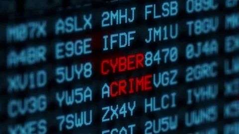 Cyber Crime Security Buzz Words LCD 4K Stock-Footage 123668526