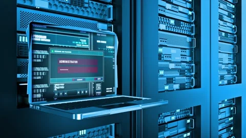 Cyber Crime Warning Error Alert Text on Computer Screen Stock Footage 218973343