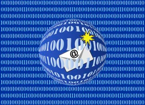 Cyber Crimes by Email Illustrazione stock