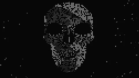 Cyber criminal hacker infects computer with malicious virus to steal information Video stock 242203113