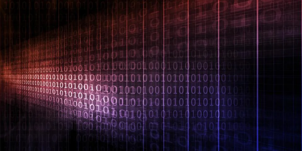 Cyber Data Encryption and Information Security Matrix Stock-Illustration