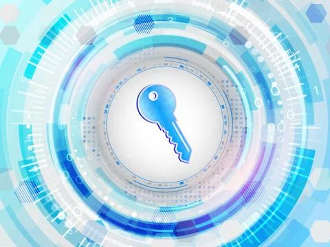 Cyber data protection of business technology. System privacy. Stock Illustration