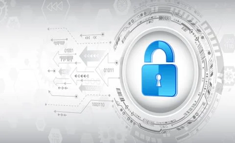 Cyber data security or information privacy idea. Cybersecurity and informatio Stock Illustration