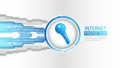 Cyber data security or information privacy idea. Cybersecurity and informatio Stock Illustration