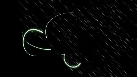 Cyber Data Stream Energy Motion Graphics Stock Footage 341916667