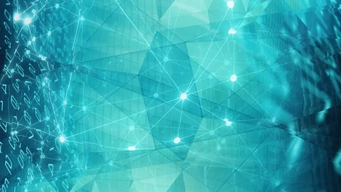 Cyber data transformation algorithm, machine learning abstract numbers Stock Footage 118972656