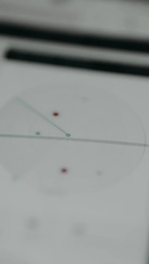 Cyber defense visualization using radar sweep to detect vulnerable network hosts Stock Footage 333382247