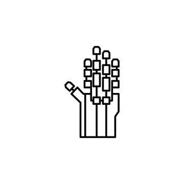Cyber, device, glove, tracking, wired icon. Element of future technological pack Stock Illustration
