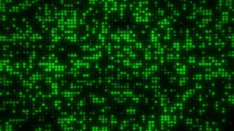 Cyber Digital Green Matrix Pattern Code Background Loop Stock Footage 125166821