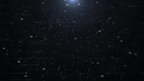 Cyber digital numbers Cyberspace matrix numbers rain and Digital Data Network Stock Footage 293529849
