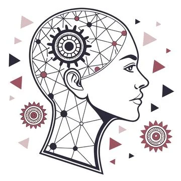 Cyber Digital Technology Graphic Stock Illustration