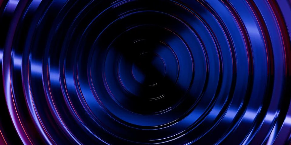 Cyber elements made of transparent glass and liquid acrylic purple blue glo.. Stock Illustration